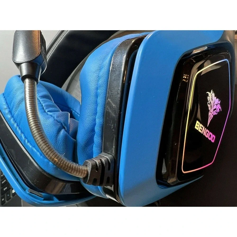 Bengoo USB Pro Gaming Headset For PC PS4, 7.1 Surround Sound Gaming Headphones